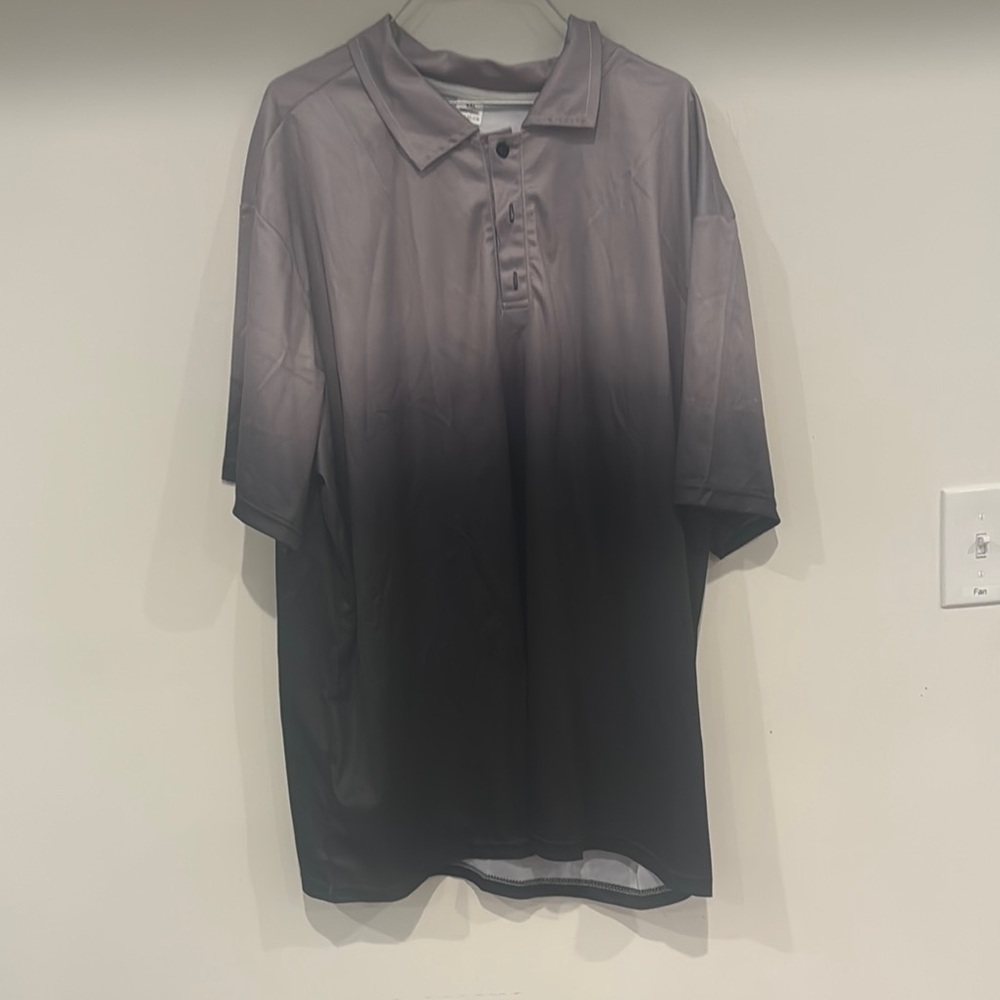 Amazon Black and Gray Polo Shirt with Gradient Design